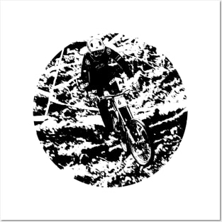 mtb downhill Posters and Art